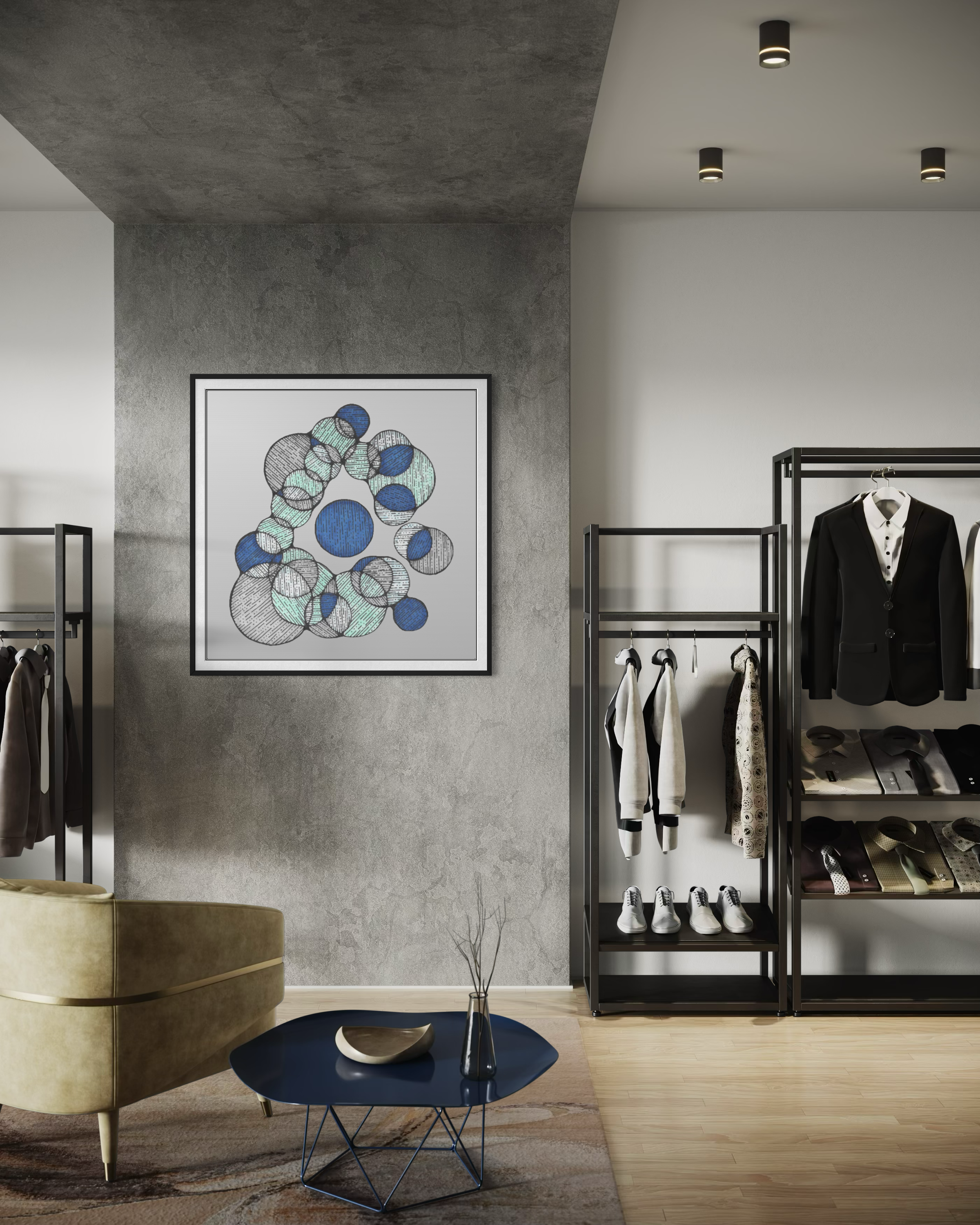 Cyane artwork in an interior setting, view 3