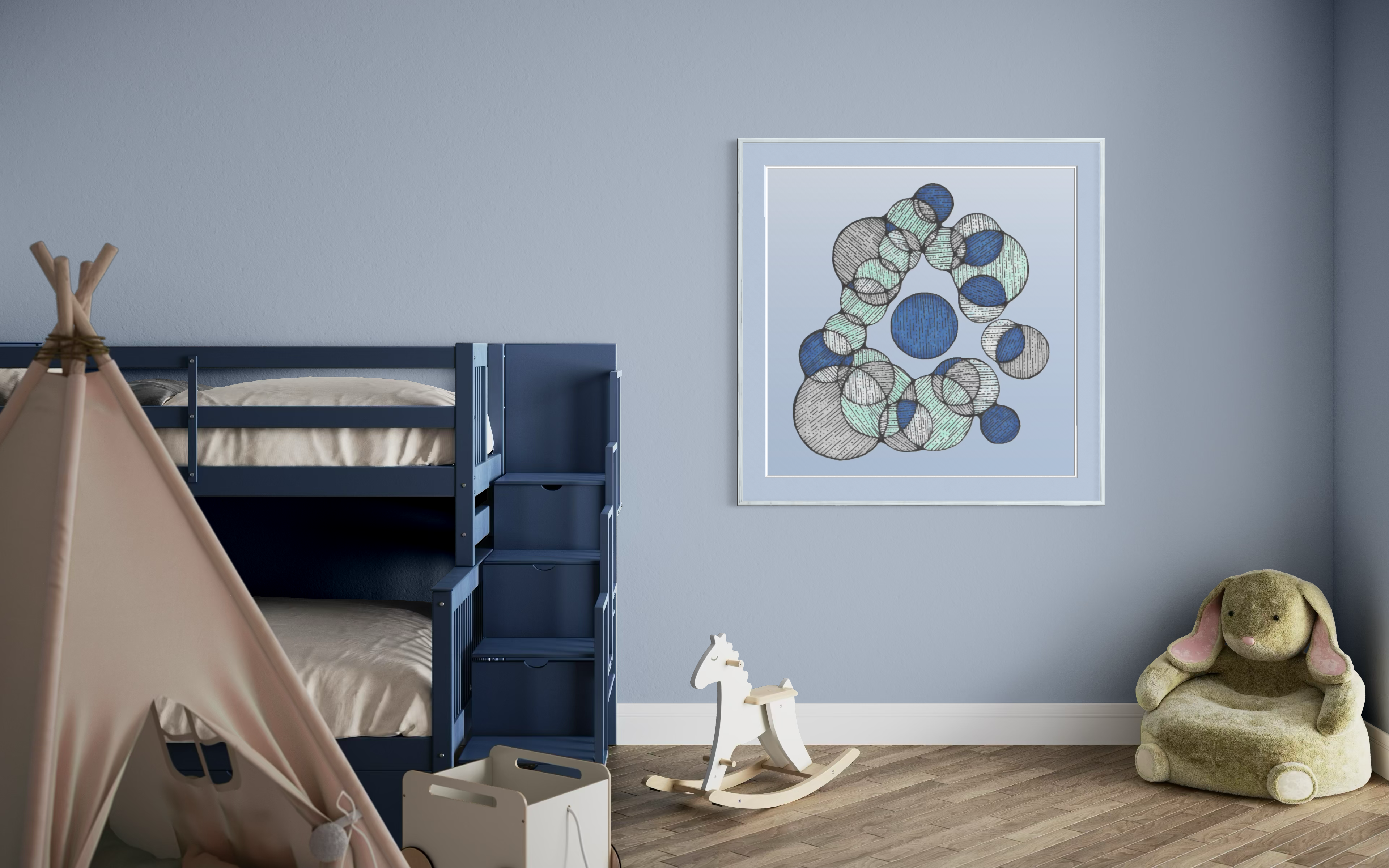 Cyane artwork in an interior setting, view 2