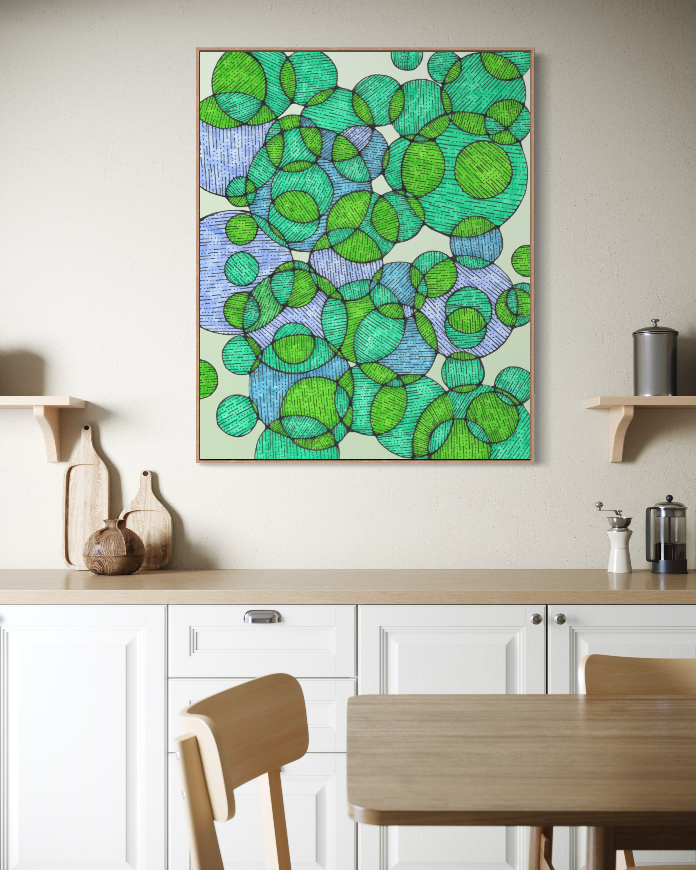 Galene artwork shown in an interior setting
