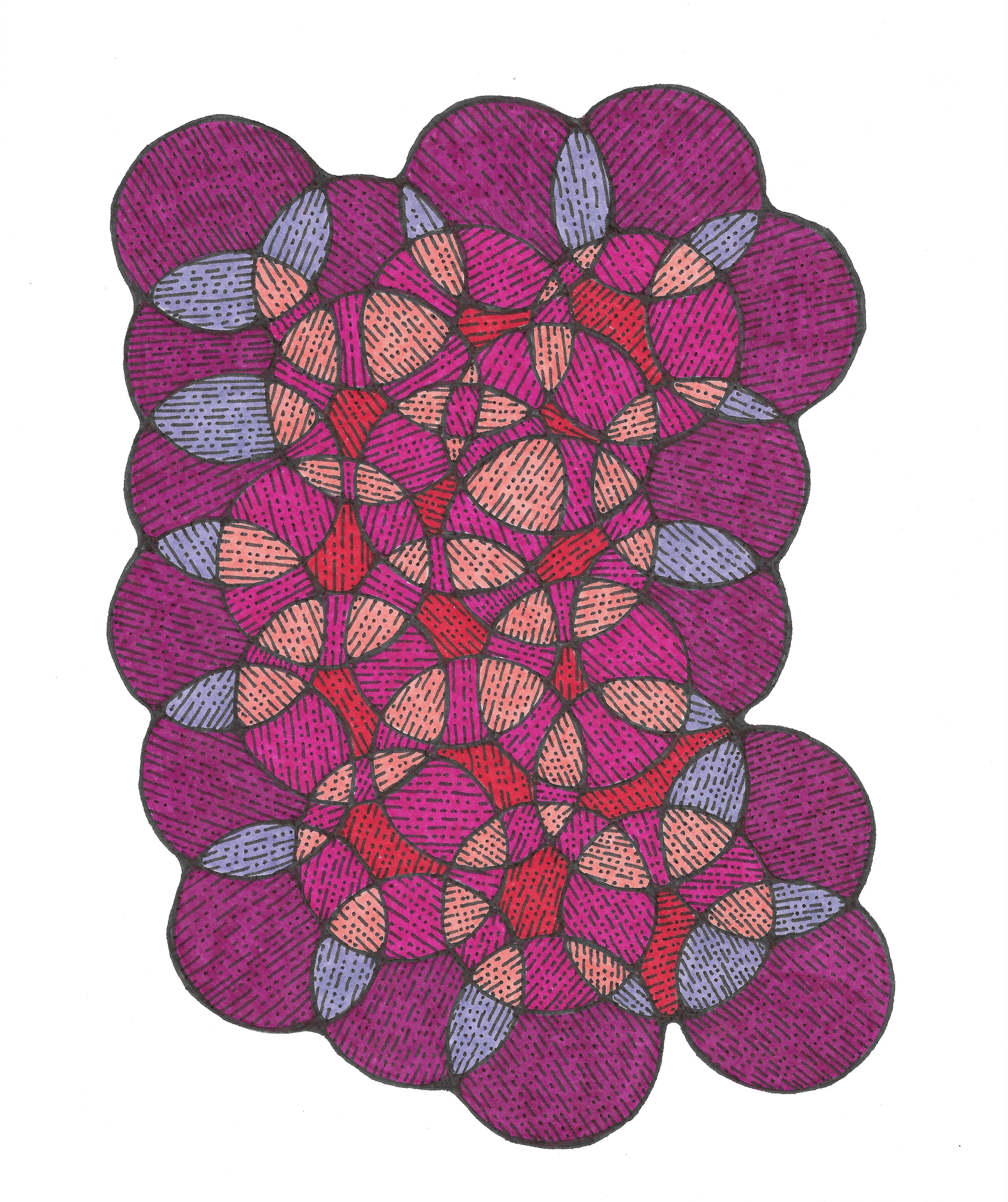 Red and purple original artwork